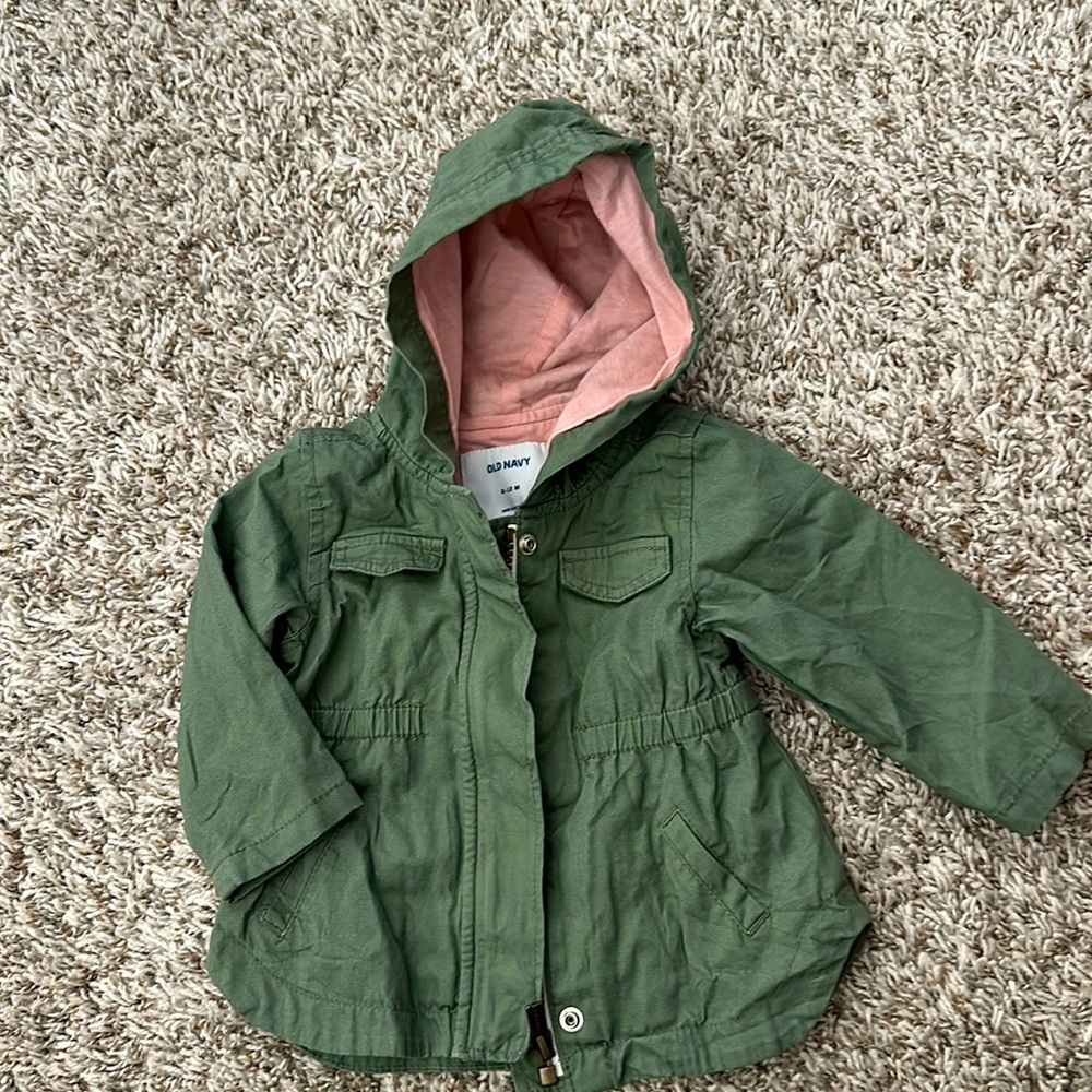 Baby girl green zipper jacket